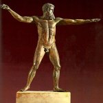 Bronze-Statue des Poseidon